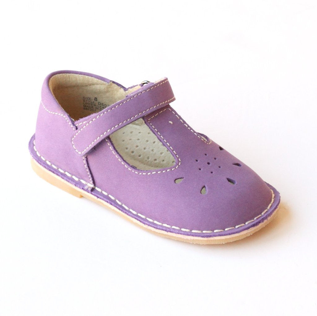 L' Amour Purple Nubuck T-Strap