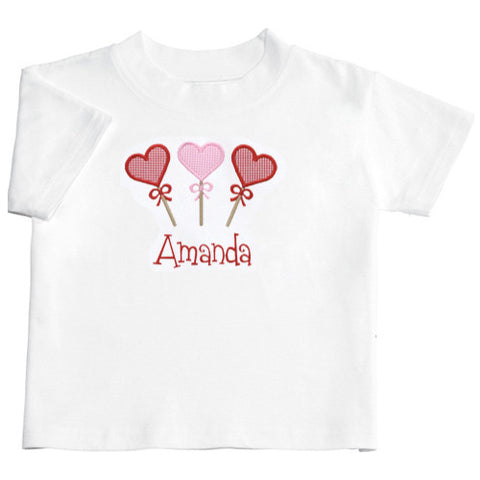 Applique Hearts Short Sleeve Tee