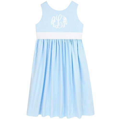 Blue Pique Picnic Dress