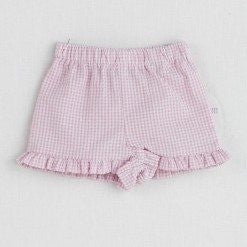 Funtasia Too! Pink Check Seersucker Ruffle Shorts
