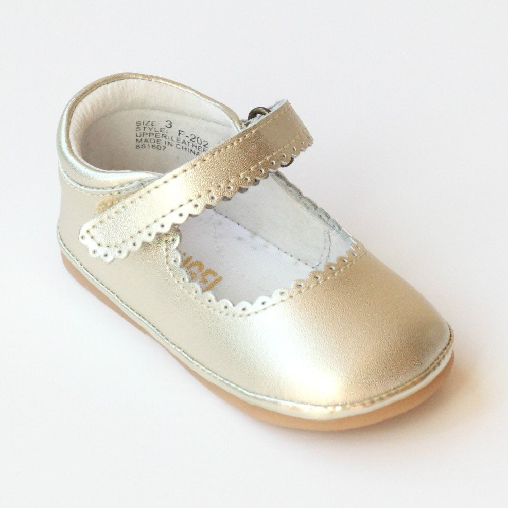 L'Amour Angel Baby Scalloped Mary Janes