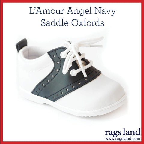 L' Amour Angel Navy Saddle Oxfords