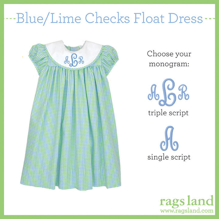 Blue/Lime Checks Float Dress