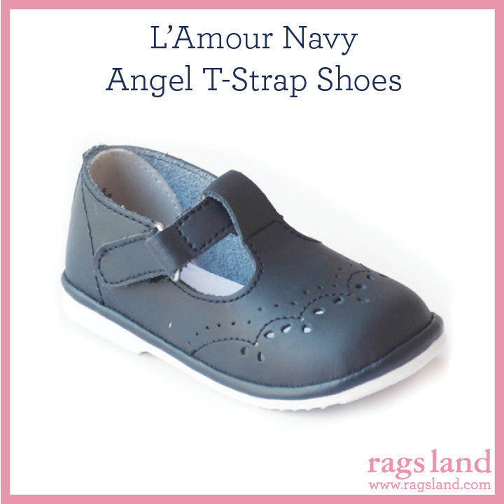 L’ Amour Angel Navy T-Strap Shoes