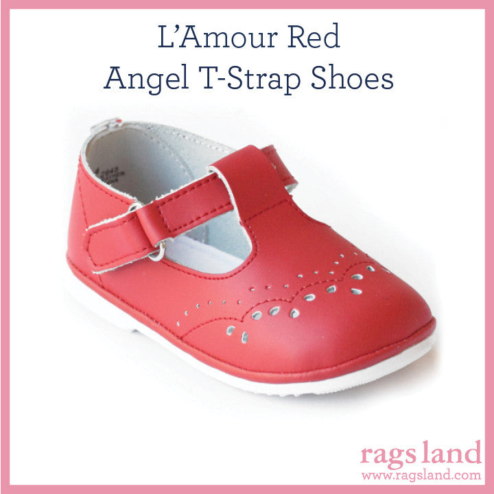 L’ Amour Angel Red T-Strap Shoes