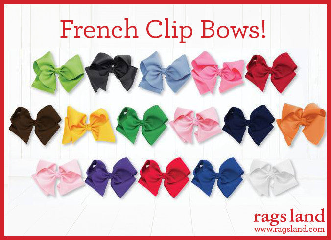 Rags Land French Clip Bows