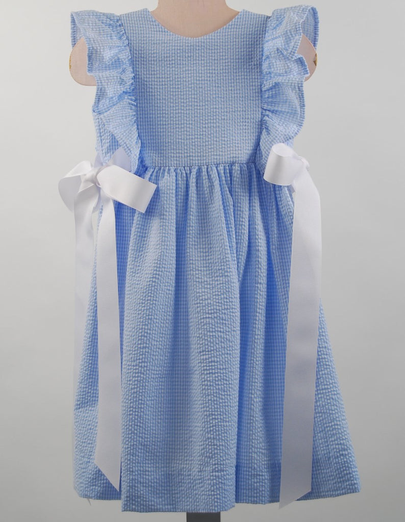 Funtasia Too!  Blue Seersucker Pinafore Dress