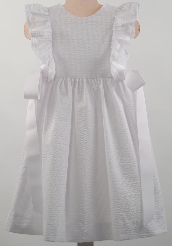 Funtasia Too!  White Seersucker Pinafore Dress