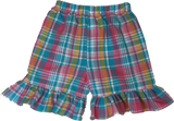 Madras Ruffle Shorts