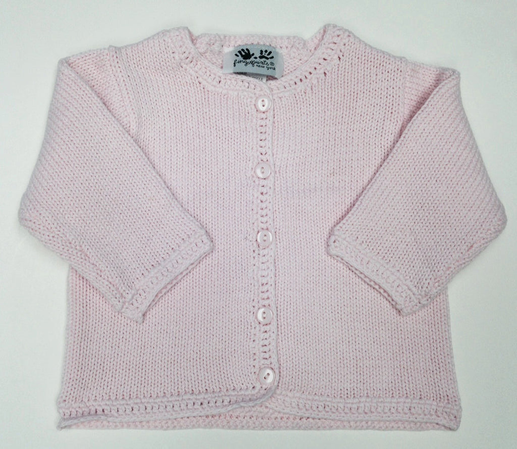 Pink Crochet Edged Sweater