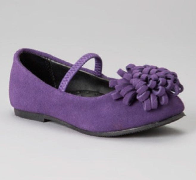 L'Amour Purple Pom Pom Shoes