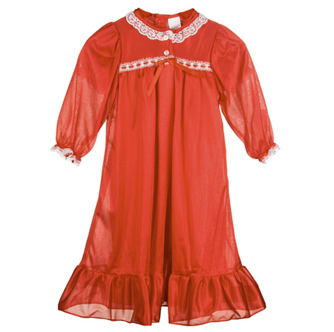 Laura Dare Princess Nightgown Red Peignoir Set Rags Land