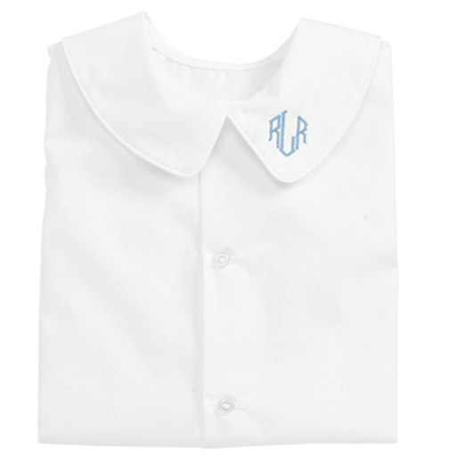 White Piped Short Sleeve Shirt