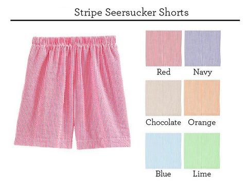 Stripe Seersucker Shorts