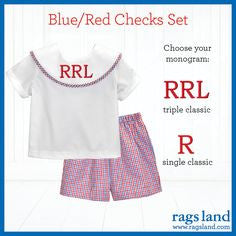 Blue/Red Checks Dress Short Set