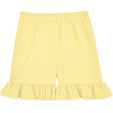 Yellow Classic Checks Ruffle Shorts