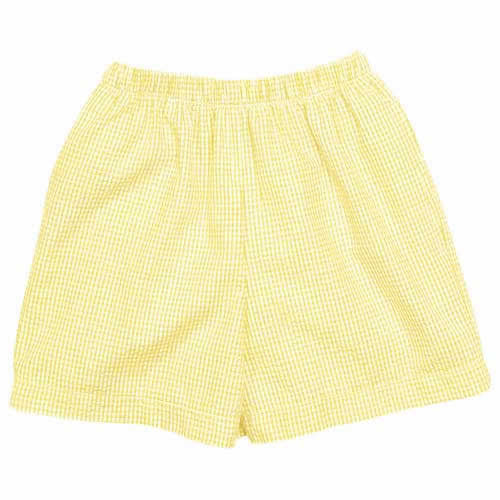 Yellow Classic Checks Shorts